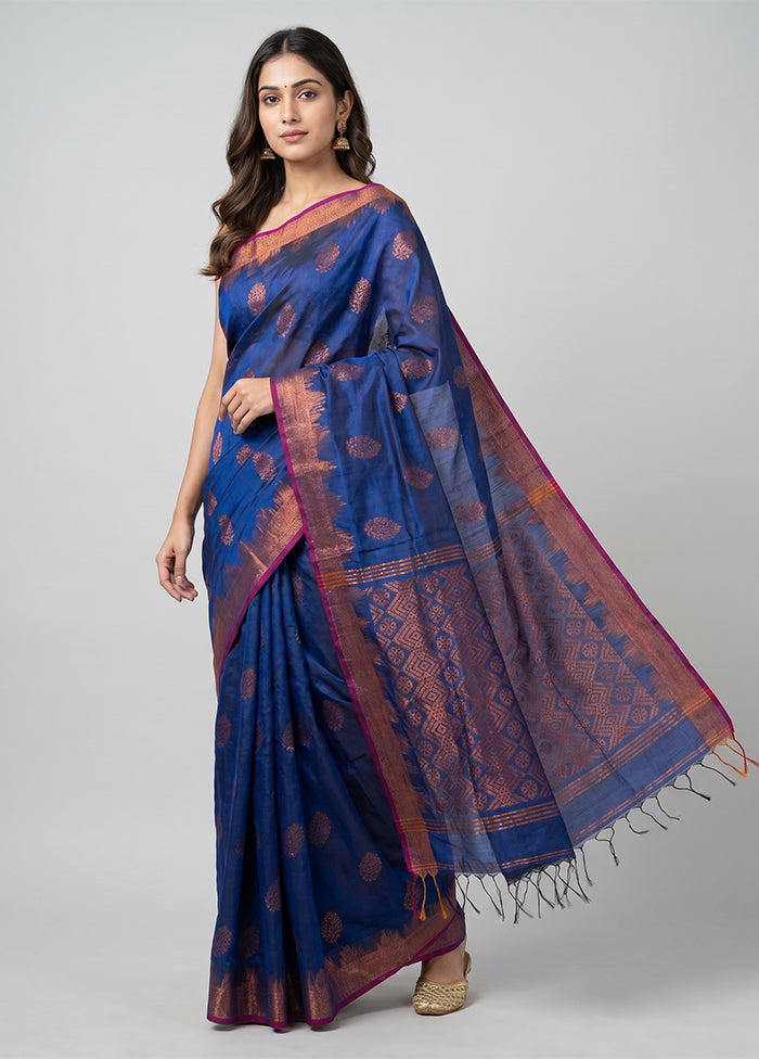 Multicolor Matka Silk Saree With Blouse Piece