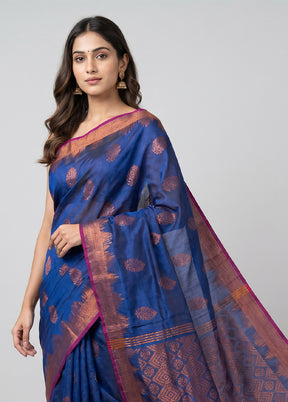 Multicolor Matka Silk Saree With Blouse Piece
