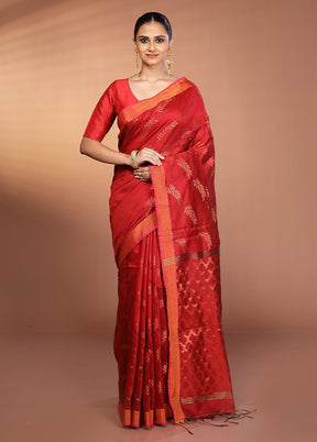 Multicolor Matka Silk Saree With Blouse Piece