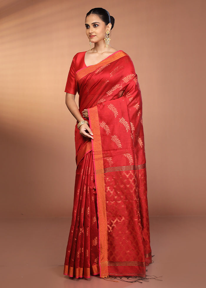 Multicolor Matka Silk Saree With Blouse Piece