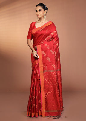 Multicolor Matka Silk Saree With Blouse Piece