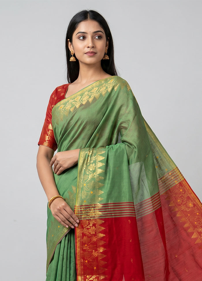 Multicolor Matka Silk Saree With Blouse Piece
