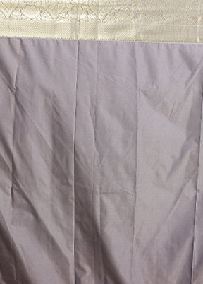 Grey Kanjivaram Silk Saree With Blouse Piece