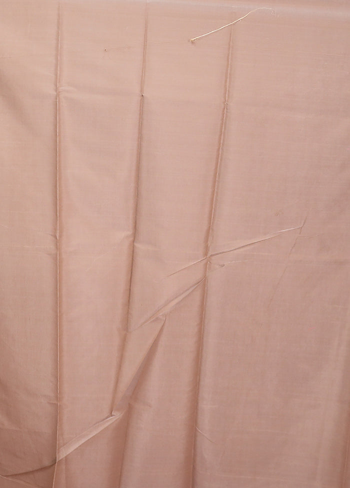 Grey Pure Cotton Saree With Blouse Piece