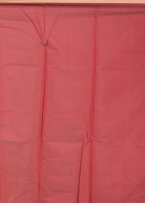 Maroon Pure Cotton Saree With Blouse Piece