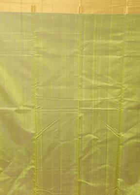 Green Handloom Chanderi Pure Silk Saree With Blouse Piece