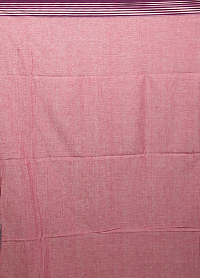 Blue Khadi Cotton Saree With Blouse Piece