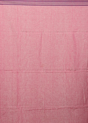 Blue Khadi Cotton Saree With Blouse Piece