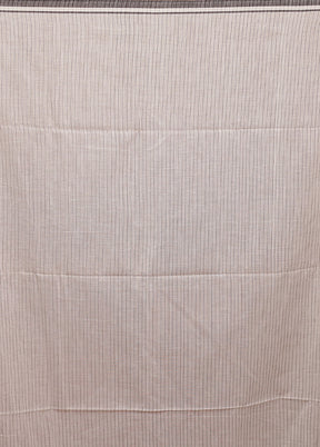 White Khadi Cotton Saree With Blouse Piece