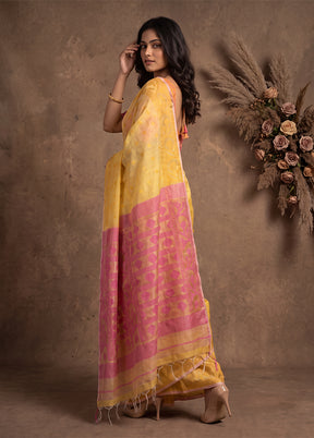Pink Jamdani Cotton Saree Without Blouse Piece