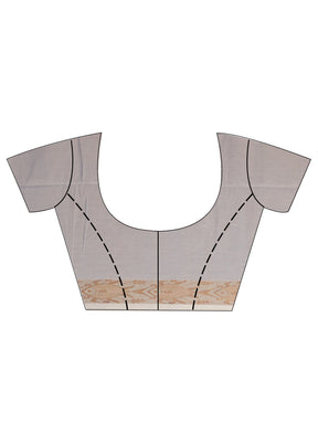 Blue Khadi Cotton Saree With Blouse Piece - Indian Silk House Agencies