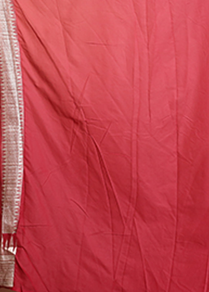 Red Georgette Saree With Blouse Piece