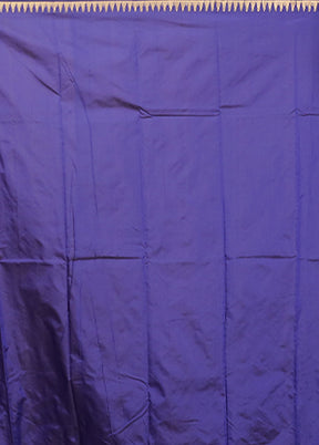 Blue Kanjivaram Silk Saree With Blouse Piece