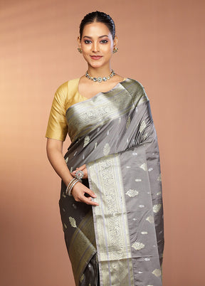 Multicolor Kanjivaram Silk Saree With Blouse Piece