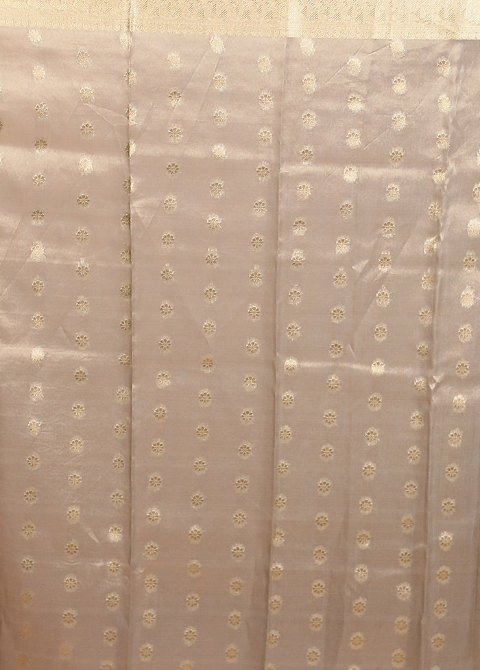 Grey Tissue Silk Saree With Blouse Piece