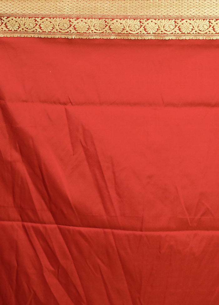 Maroon Kanjivaram Silk Saree With Blouse Piece