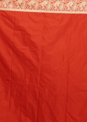 Red Kanjivaram Silk Saree With Blouse Piece