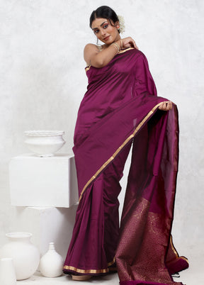 Pink Kanjivaram Silk Saree With Blouse Piece - Indian Silk House Agencies