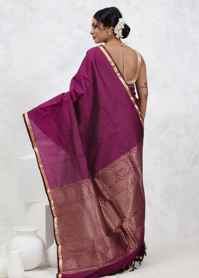 Pink Kanjivaram Silk Saree With Blouse Piece - Indian Silk House Agencies