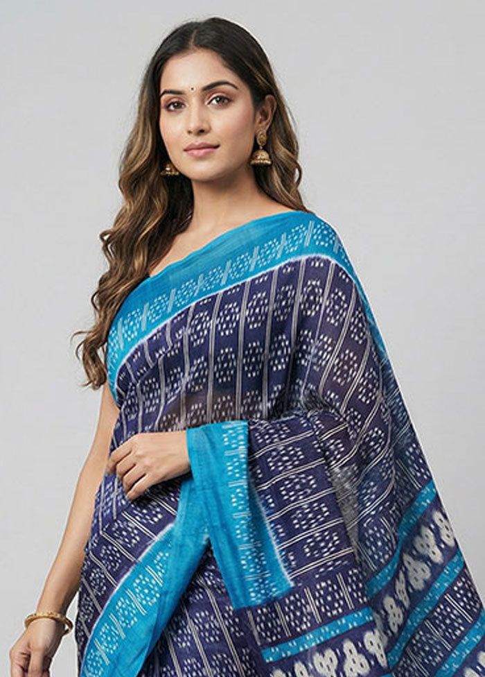White Printed Pure Silk Saree Without Blouse Piece