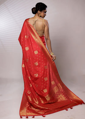 Red Georgette Saree With Blouse Piece - Indian Silk House Agencies