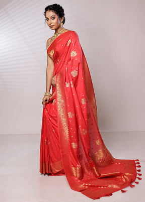 Red Georgette Saree With Blouse Piece - Indian Silk House Agencies