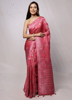 Pink Georgette Saree With Blouse Piece - Indian Silk House Agencies