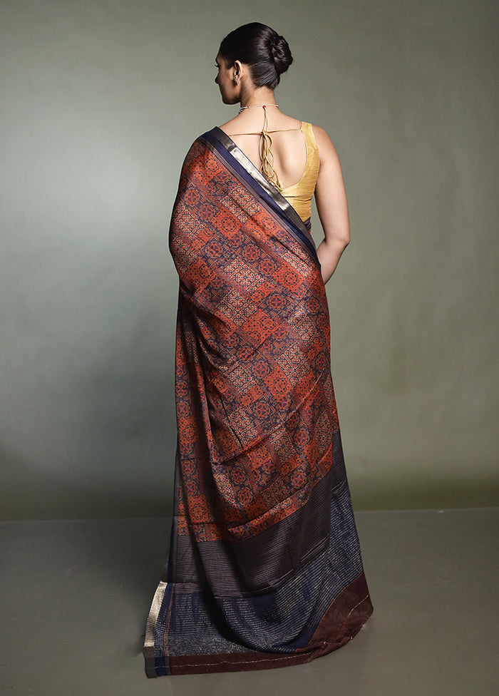 Multicolor Handloom Chiffon Pure Silk Saree With Blouse Piece