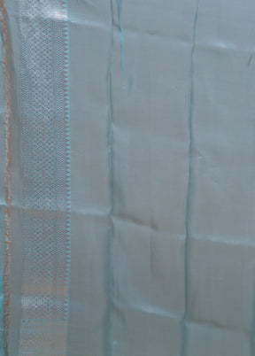 Cream Handloom Pure Organza Saree With Blouse Piece