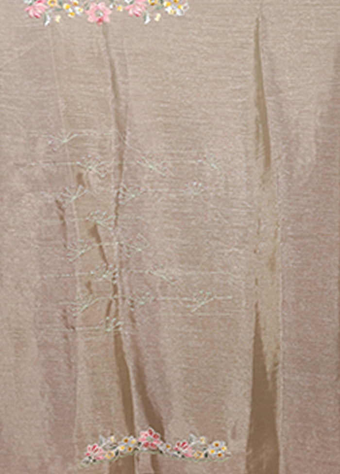 Green Organza Saree With Blouse Piece