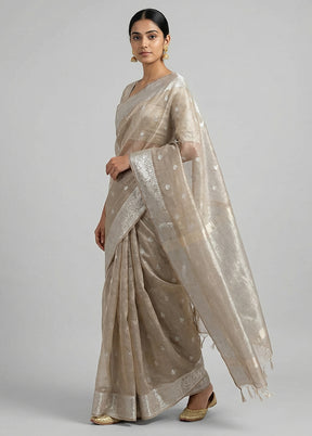 Multicolor Tissue Silk Saree With Blouse Piece