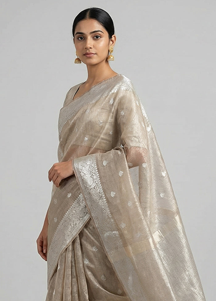 Multicolor Tissue Silk Saree With Blouse Piece