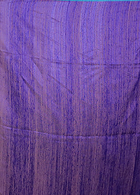 Blue Handloom Matka Pure Silk Saree With Blouse Piece