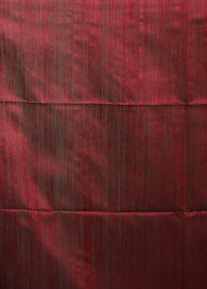 Black Handloom Matka Pure Silk Saree With Blouse Piece