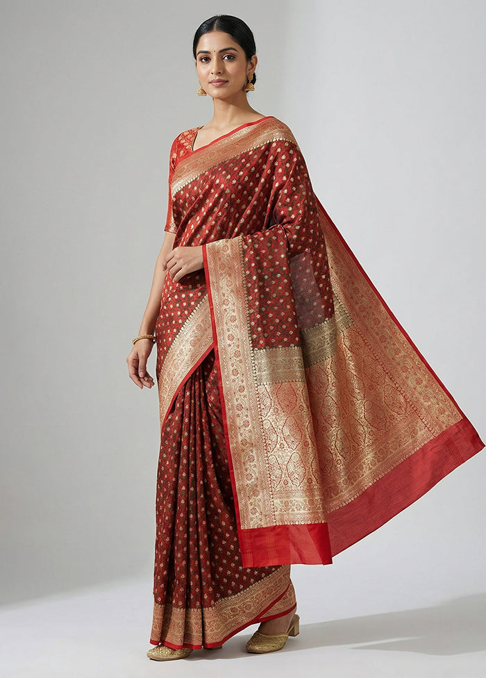 Green Tanchoi Silk Saree With Blouse Piece