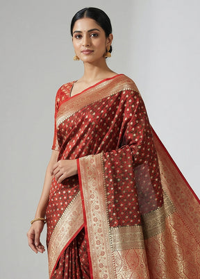 Green Tanchoi Silk Saree With Blouse Piece