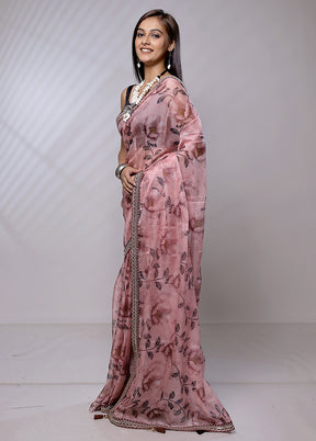 Pink Dupion Silk Saree With Blouse Piece - Indian Silk House Agencies