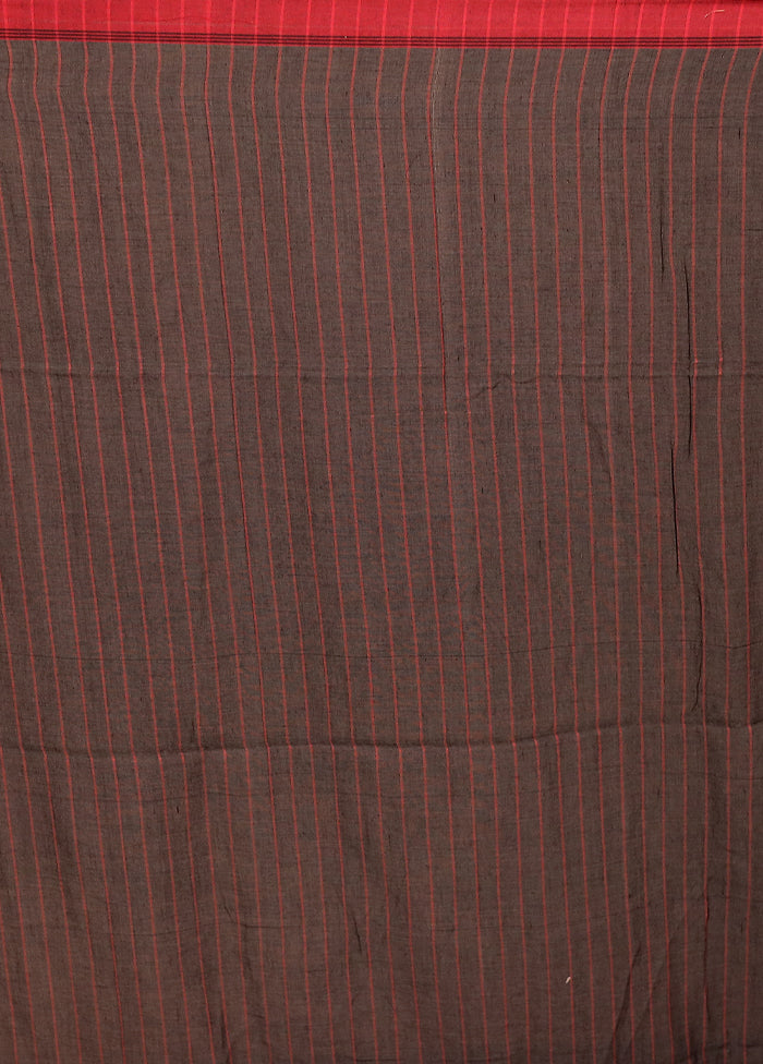 Black Pure Cotton Saree With Blouse Piece