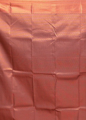 Pink Kanjivaram Silk Saree With Blouse Piece