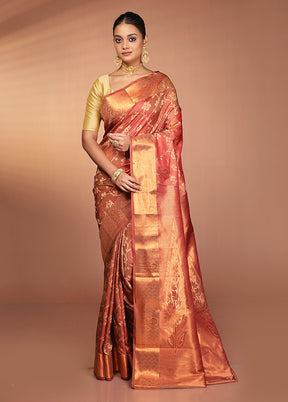 Maroon Kanjivaram Silk Saree With Blouse Piece