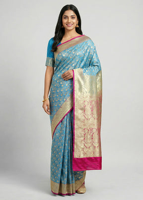 Cream Tanchoi Silk Saree With Blouse Piece
