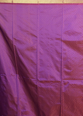 Purple Kanjivaram Silk Saree With Blouse Piece