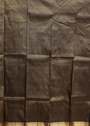 Black Kanjivaram Silk Saree With Blouse Piece