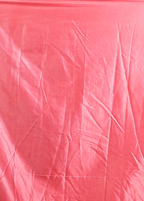 Pink Dupion Silk Saree With Blouse Piece