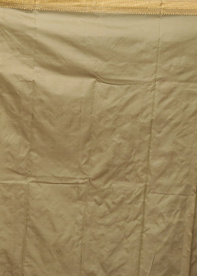 Cream Kanjivaram Silk Saree With Blouse Piece