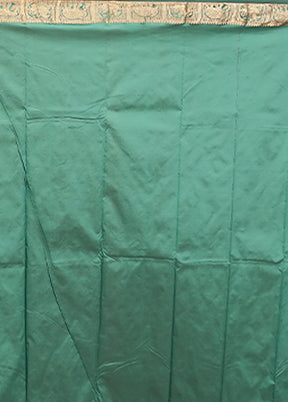 Green Kanjivaram Silk Saree With Blouse Piece