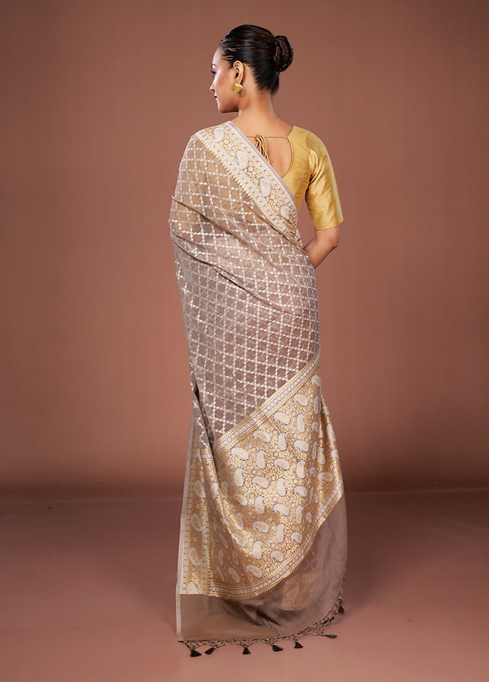 Multicolor Kora Silk Saree With Blouse Piece