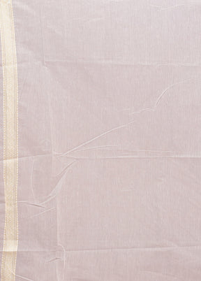 Cream Kora Silk Saree With Blouse Piece