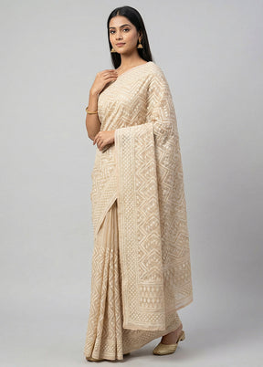 Multicolor Kora Silk Saree With Blouse Piece