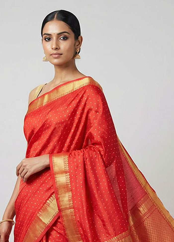 Pink Kanjivaram Silk Saree With Blouse Piece